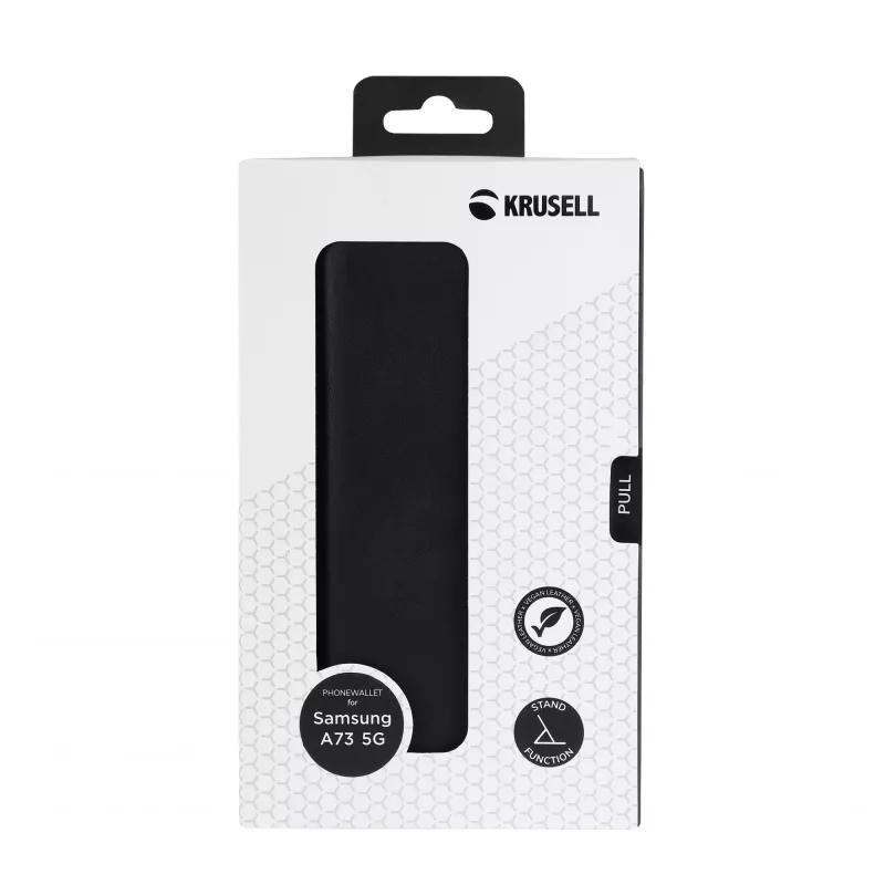 Krusell dėklas-piniginė Galaxy A73 5G 17 cm juoda 3 kortelių kišenės