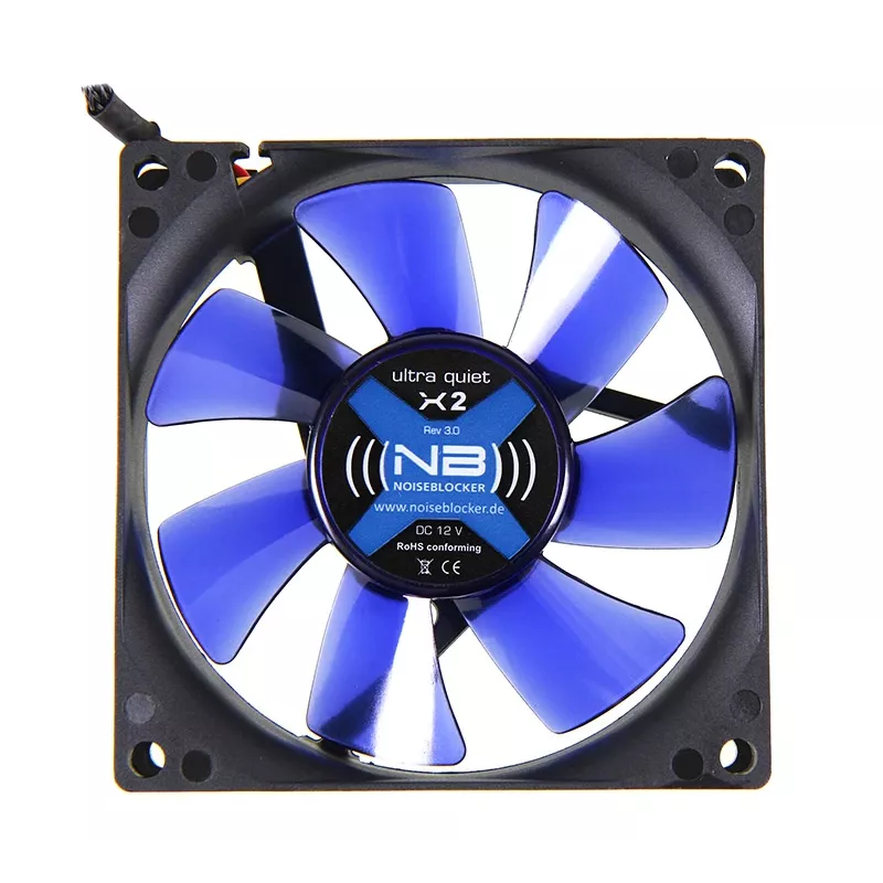 Ventiliatorius Noiseblocker BlackSilentFan X2 8 cm 1800 RPM 45 m³/h Juodas