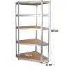 Garden tool storage rack top e shop Rack GC9030 — cinkuotas plienas ir MDF, 900x300x1800 mm, laisvai pastatomas arba tvirtinamas prie sienos, 875 kg talpa