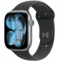 Apple Watch Series 11 GPS + Cellular 42mm Pilko aliuminio korpusas su juodu sportiniu dirželiu - M/L