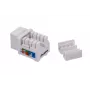 Keystone modulis LANBERG KSU6-1090, Cat6 U/UTP plokščias, RJ-45 vyriškas į LSA moterišką, AWG 22/26, 14,5×16,1 mm, baltas