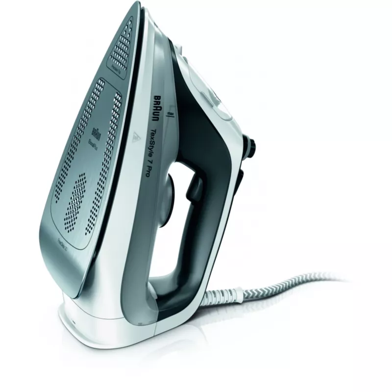 Braun TexStyle 7 Pro SI7149WB lygintuvas su garais EloxalPlus padas 2900 W juodas, baltas