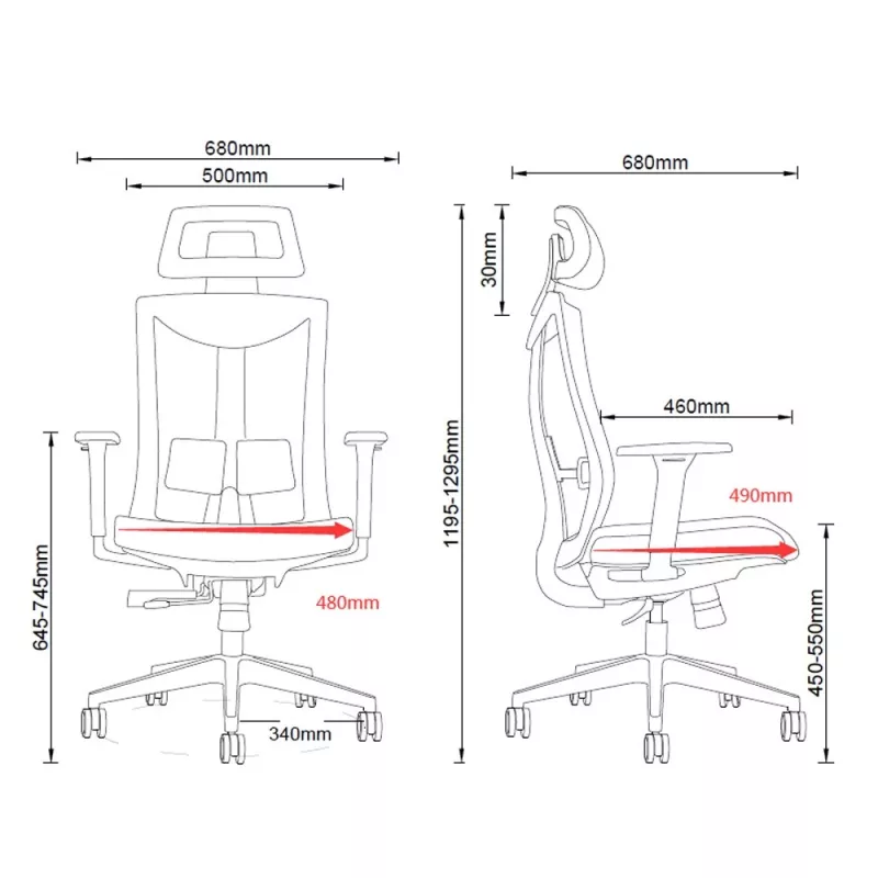 Ergonominė premium kėdė Ergo Officer ER-414