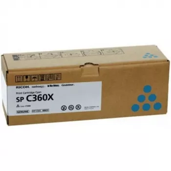 Kasetė su toneriu Ricoh SPC360X Cyan – didelės išeigos 9 000 puslapių
