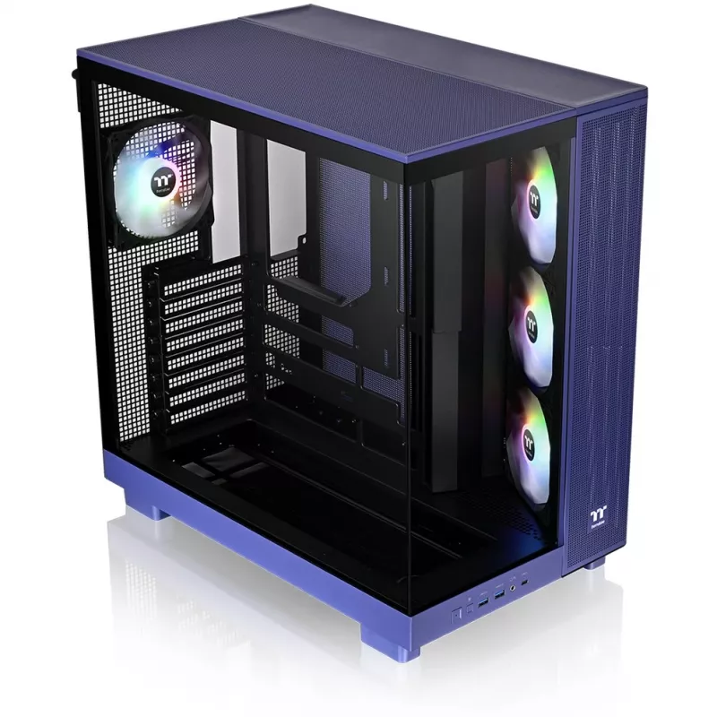 Terminis korpusas Thermaltake View 380 XL TG ARGB, violetinis, dvigubas grūdintas stiklas
