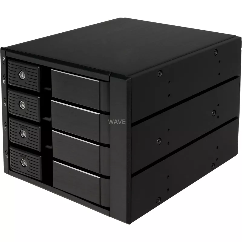 Išorinis 3,5 colio diskų korpusas SilverStone SST-FS304-12G, 4 lizdai – juodas
