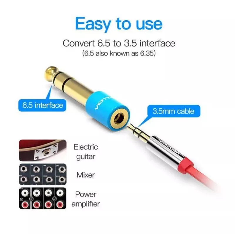 Adapter Audio 6,35 mm į 3,5 mm / VAB-S01-L Vention