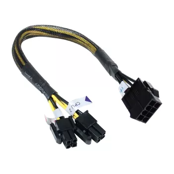 Akasa AK-CB8-8-EXT 8 kontaktų maitinimo šaltinio prailginimo kabelis, 30 cm