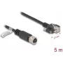 Tinklo kabelis DeLOCK M12 D-koduotas 4 kontaktų moteriškas į RJ45 kištuką Cat5e 5m Juodas