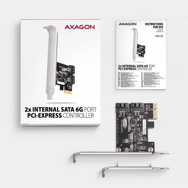 Vidinė SATA sąsajos plokštė / adapteris Axagon PCES-SJ2