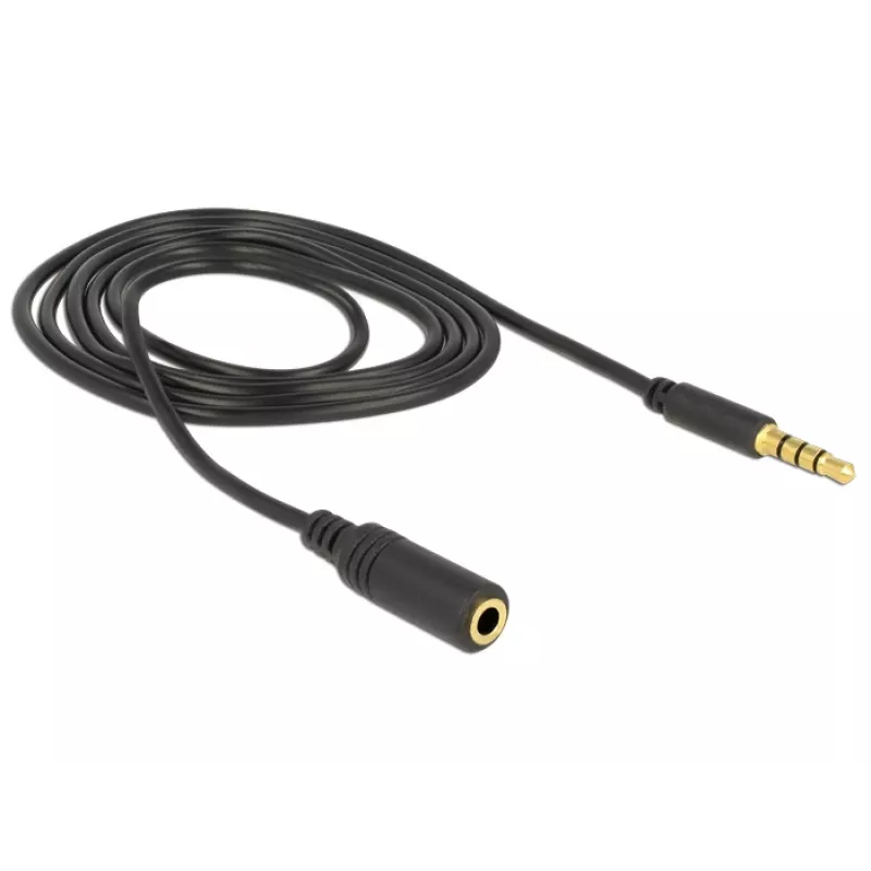 Garso ilginimo laidas 3,5 mm lizdas – kištukas DeLOCK 84666 juoda 1 m