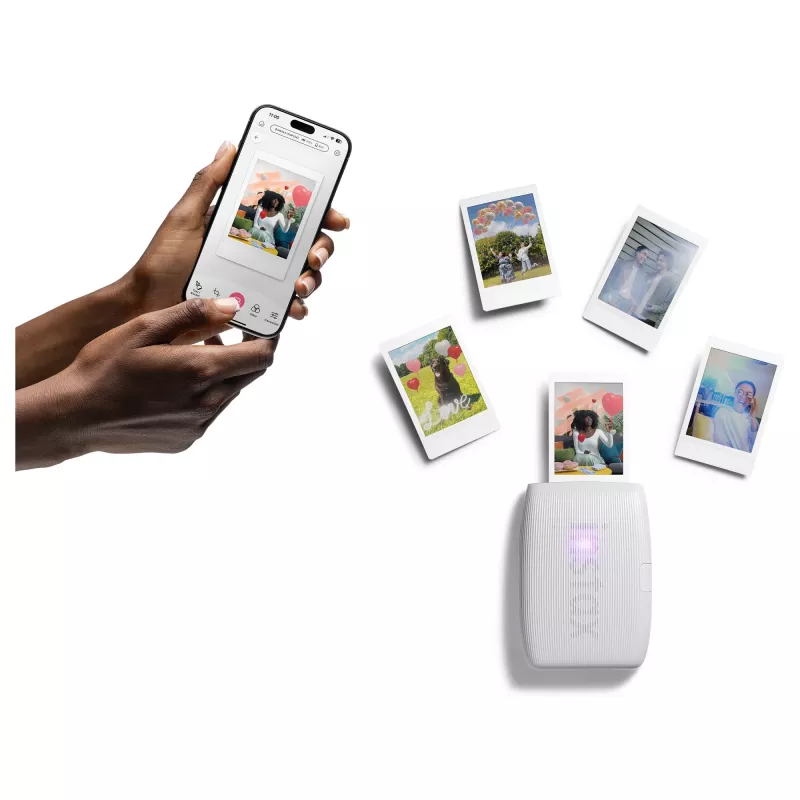 Nešiojamas momentinis spausdintuvas Fujifilm Instax Mini Link 3 Baltas Bluetooth nuotraukų spausdinimui iš išmaniojo telefono