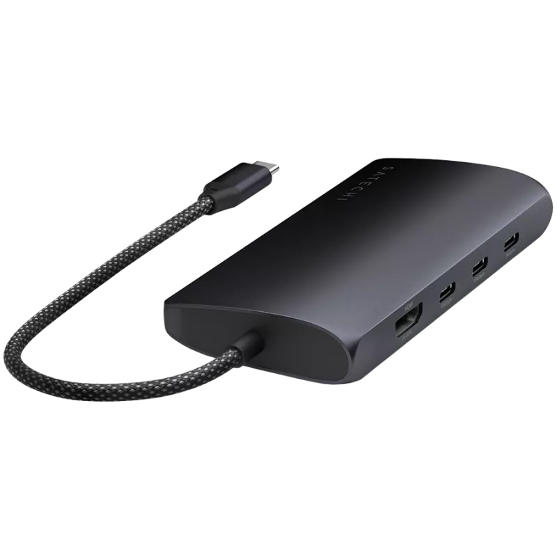 Satechi USB-C Multiport Adapter ST-P8KED – 6 prievadų, palaiko 8K raišką