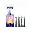Oral-B iO Gentle Care keičiamos dantų šepetėlių galvutės, juodos, 4 vnt.