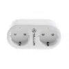 Tellur WiFi AC dvigubas kištukas su energijos matavimu, 16A, 2400W