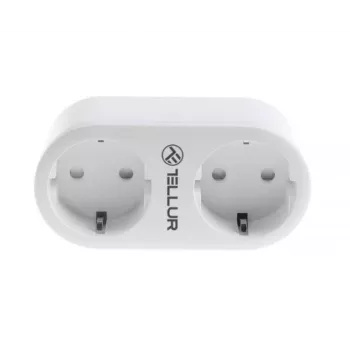 Tellur WiFi AC dvigubas kištukas su energijos matavimu, 16A, 2400W