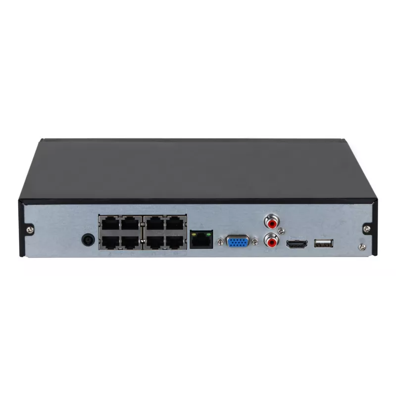 Tinklinis vaizdo registratorius DAHUA Lite NVR2108HS-8P-4KS3 — 8 kanalų, 4K maks., SATA HDD, 1U, PoE