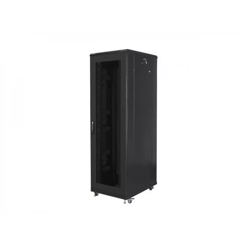 Stovo spinta 19 colių LANBERG FF01-8842-23B 42U su tinkliniu priekiniu dangčiu, juoda