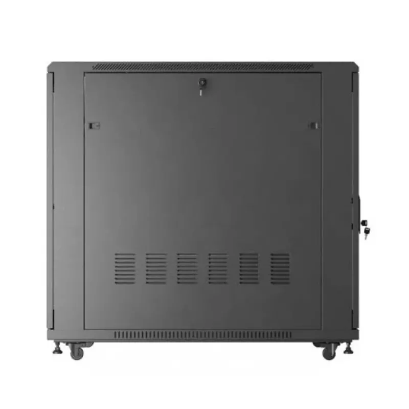 19 colių stelažo spinta LANBERG FF01-6222-23B 22U 600x1200 mm juoda su perforuotomis durelėmis