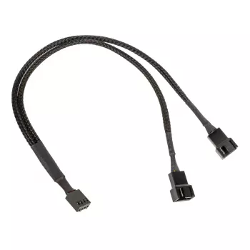 Kolink PWM ventiliatorių šakotuvas 1 į 2, 35 cm pintas juodas, PGW-AC-KOL-111