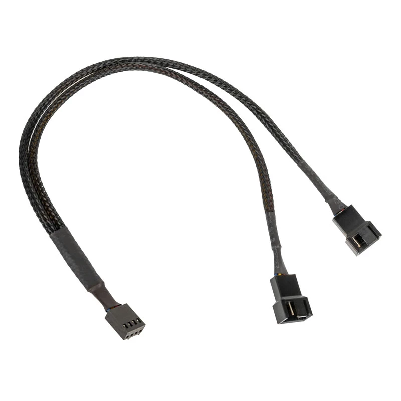 Kolink PWM ventiliatorių šakotuvas 1 į 2, 35 cm pintas juodas, PGW-AC-KOL-111