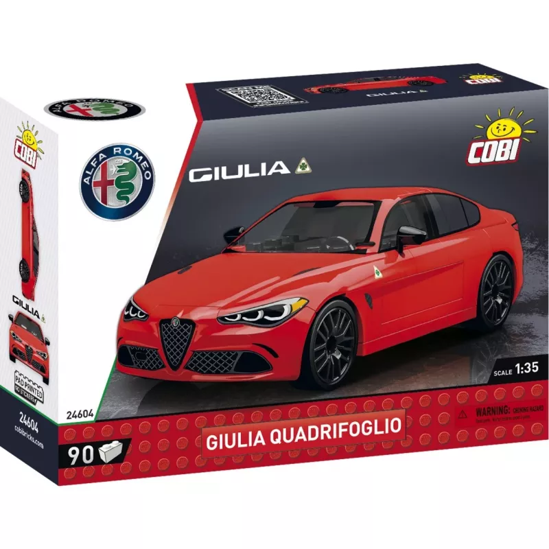 Konstruktorius COBI Alfa Romeo Giulia Quadrifoglio 90 detalių, nuo 6 metų