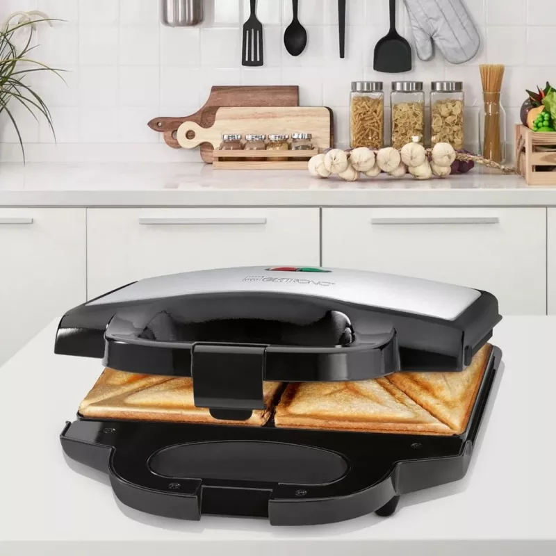 Clatronic ST 3778 sumuštinių kepimo aparatas 750 W Juodas, Nerūdijantis plienas