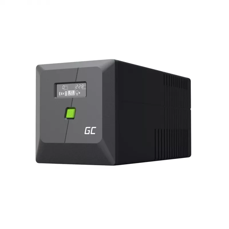 Nepertraukiamo maitinimo šaltinis Green Cell UPSLP480 0,75 kVA (480 W) 4 AC lizdai, 2×12 V 7 Ah VRLA, bokštinis, AVR