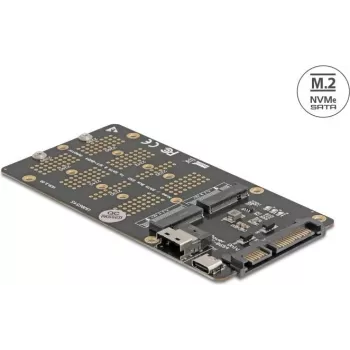 DELOCK adapteris M.2 Key M NVMe SSD į SFF-8654 ir M.2 Key B (64355)