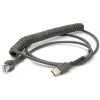 Honeywell USB laidas, spiralinis, 2,9 m, juodas, skirtas Voyager/Fusion/Focus (53-53235-N-3)