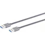 USB laidas S/CONN 13-37020 USB 3.2 Gen 2 1 m pilkas