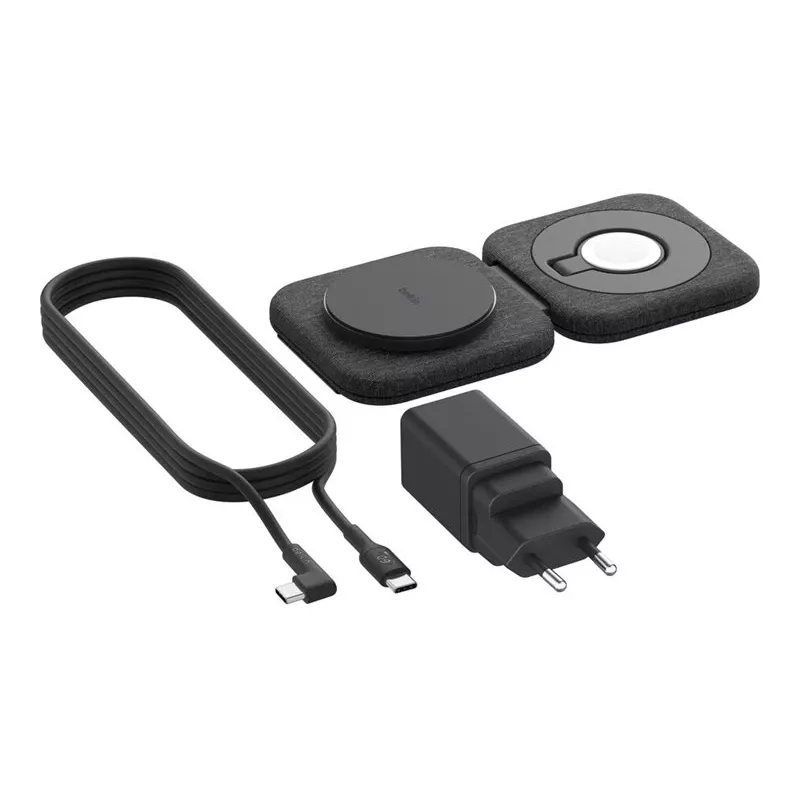 Belaidė 2-in-1 įkrovimo stotelė Belkin BOOSTCHARGE PRO QI2 WIZ026VFBK