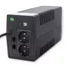 Qoltec Monolith nepertraukiamo maitinimo šaltinis (UPS) Dvigubo konvertavimo (Online) 0.45 kVA 240 W 2 AC lizdai