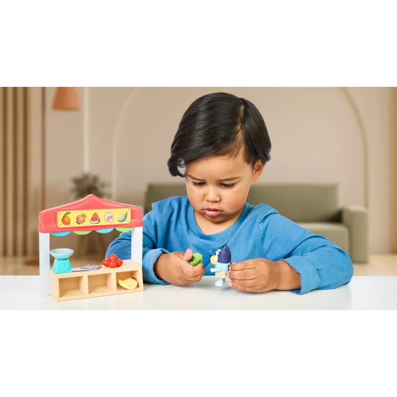 Mini Bluey maisto prekių parduotuvėlės figūrėlių rinkinys TMTOYS BLU17555 – mažos figūrėlės vaidmenų žaidimams