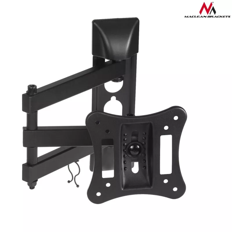 Sieninis TV/monitoriaus laikiklis MACLEAN MC-719, iki 68,6 cm (27 colių), 15 kg, VESA 100x100, juodas