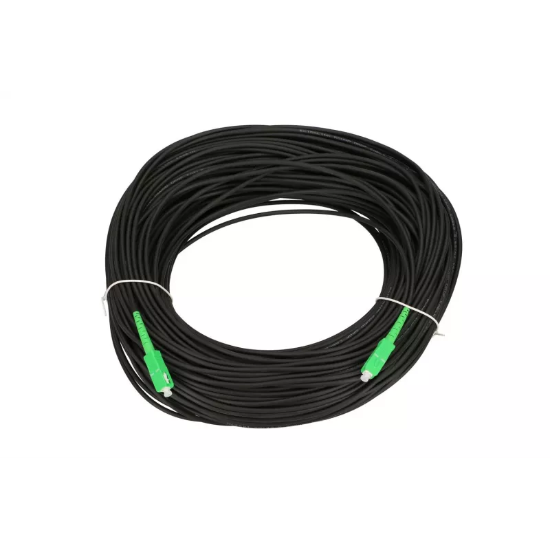 Extralink Patchcord SC/APC-SC/APC Round drop Vienmodis Simplex G.657A2 70m