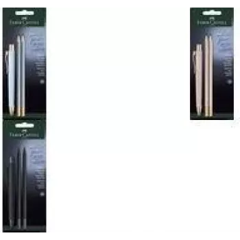 Rašiklio ir pieštuko rinkinys Faber-Castell 241124 – tušinukas ir grafitinis pieštukas, juodi, lizdinėje pakuotėje