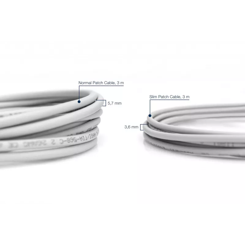Tinklo laidas Digitus CAT 6A U/UTP Slim Patch Cord RJ-45 Cat6a 2m pilkas