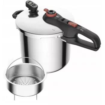 Slėginis puodas Tefal Secure 8 L – 8 litrų talpos greitpuodis su saugos dangčiu