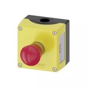 Siemens grybinis mygtukas su korpusu 500 V 1 paprastai uždarytas kontaktas SIRIUS ACT 3SU1851-0NA00-2AA2 IP69K 1 vnt.