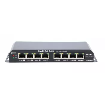 Extralink PoE Switch KRATOS 7x Gigabit PoE, 1x Uplink RJ45, maitinimo adapteris 24V 2.5A, 60W