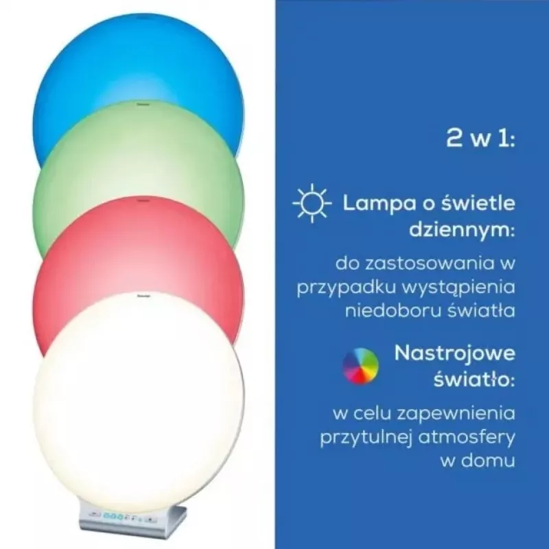 Šviesos terapijos lempa Beurer TL100 – 10 000 liuksų intensyvumas, energiją taupantis dizainas