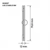 LED sieninis šviestuvas ActiveJet AJE-CHARLIE NW, 1100 lm, 4000 K, 8 W, juodas, 798×120×65 mm