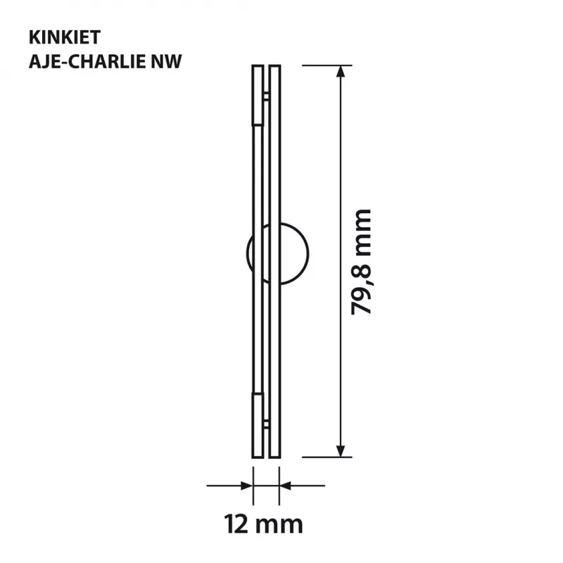 LED sieninis šviestuvas ActiveJet AJE-CHARLIE NW, 1100 lm, 4000 K, 8 W, juodas, 798×120×65 mm