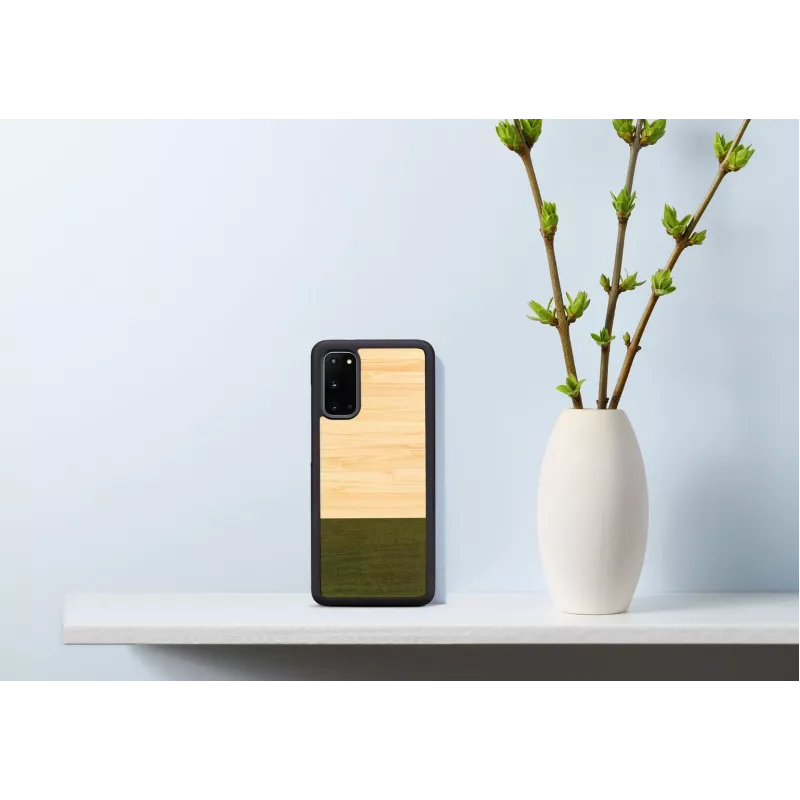 Dėklas Samsung Galaxy S20 „Bamboo Forest“ juodas – medinis apsauginis užpakalinis dangtelis