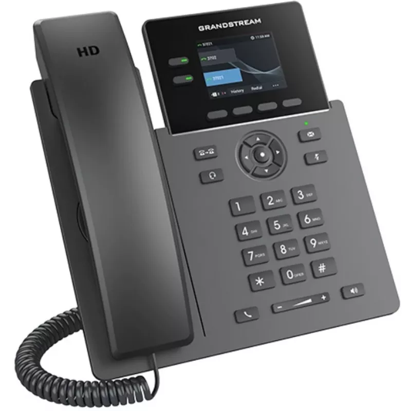 IP telefonas Grandstream GRP2610 2 linijos HD garsas, operatorinės klasės VoIP telefonas