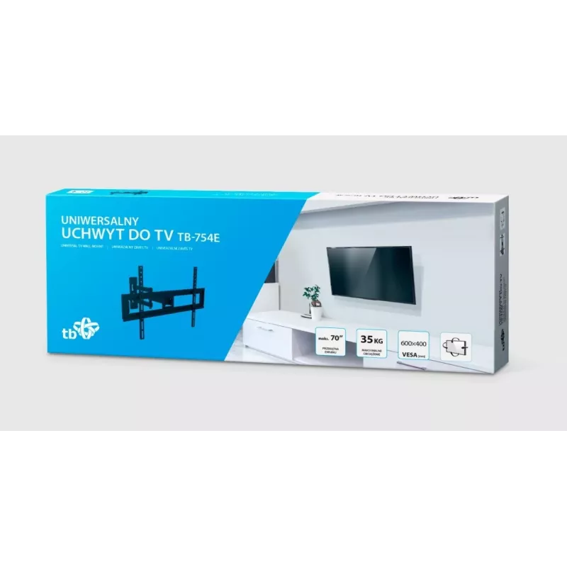 TV sieninis laikiklis TB-754E 37-70 colių 35kg maks. VESA 600x400