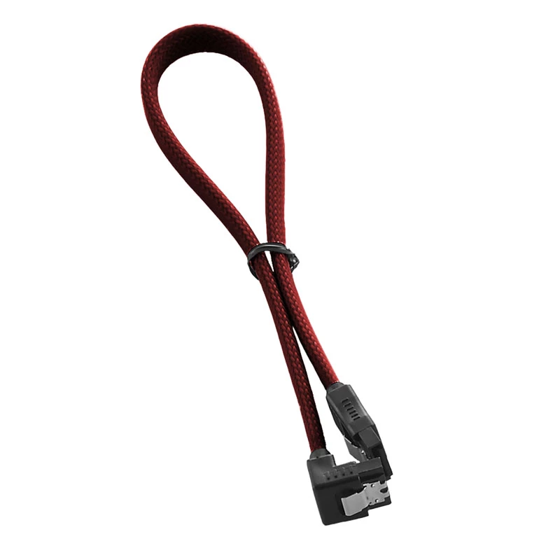 ModMesh Right Angle SATA 3 laidas 30 cm – kraujo raudonumo – skaitmeninių duomenų kabelis (CM-CAB-RSAT-N30KBR-R)