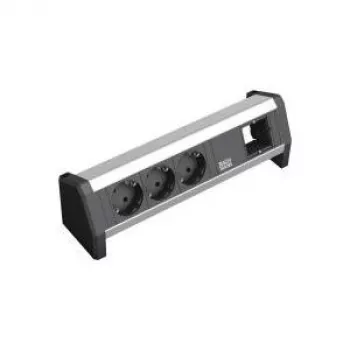 Bachmann 3x Schuko 1x GST18 ilgintuvas juodas sidabrinis