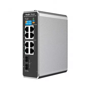 Valdomas L2 Gigabit Ethernet (10/100/1000) PoE komutatorius Ruijie Networks RG-NIS2100, juodas, nerūdijantis plienas